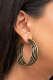 Paparazzi "In Sync" Brass FASHION FIX Earrings Paparazzi Jewelry