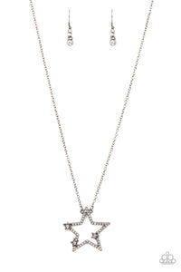 Paparazzi "I Pledge Allegiance to the Sparkle" Black Necklace & Earring Set Paparazzi Jewelry