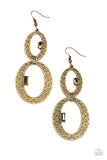 Paparazzi "OVAL and OVAL Again" Brass Earrings Paparazzi Jewelry
