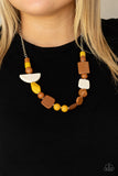 Paparazzi "Tranquil Trendsetter" Yellow Necklace & Earring Set Paparazzi Jewelry