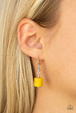 Paparazzi "Tranquil Trendsetter" Yellow Necklace & Earring Set Paparazzi Jewelry