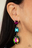 Paparazzi "Extra Envious" Multi Post Earrings Paparazzi Jewelry