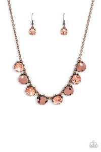 Paparazzi "Dreamy Decorum " Copper Necklace & Earring Set Paparazzi Jewelry