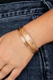 Paparazzi "This Girl Is On Wire" Gold Bracelet Paparazzi Jewelry