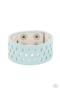 Paparazzi "Glamp Champ" Blue Wrap Bracelet Paparazzi Jewelry