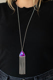 Paparazzi "Proudly Prismatic" Pink Oil Spill Necklace & Earring Set Paparazzi Jewelry