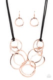 Paparazzi "Spiraling Out Of Couture" Copper Necklace & Earring Set Paparazzi Jewelry