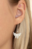 Paparazzi "Bountiful Butterflies" White Necklace & Earring Set Paparazzi Jewelry