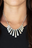 Paparazzi "The MANE Course" Silver Necklace & Earring Set Paparazzi Jewelry
