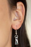 Paparazzi "The MANE Course" Silver Necklace & Earring Set Paparazzi Jewelry