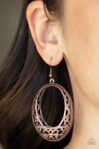Paparazzi "Gardenista Grandeur" Copper Earrings Paparazzi Jewelry