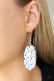 Paparazzi "Stone Sculptures" White Earrings Paparazzi Jewelry