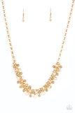 Paparazzi VINTAGE VAULT "Trust Fund Baby" Gold Necklace & Earring Set Paparazzi Jewelry