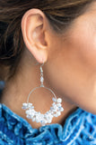 Paparazzi "Floating Gardens" White Exclusive Earrings Paparazzi Jewelry