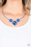 Paparazzi "Divine IRIDESCENCE" Blue Exclusive Necklace & Earring Set Paparazzi Jewelry