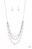 Paparazzi "Goddess Getaway" Pink Necklace & Earring Set Paparazzi Jewelry