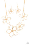 Paparazzi "Flower Garden Fashionista" Gold Necklace & Earring Set Paparazzi Jewelry