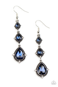 Paparazzi "Prague Princess" Blue Earrings Paparazzi Jewelry