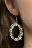 Paparazzi "GLOWING in Circles" White Earrings Paparazzi Jewelry