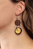 Paparazzi "Artisanal Aesthetic" Yellow Earrings Paparazzi Jewelry