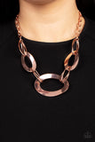 Paparazzi "METALHEAD Count Copper Necklace & Earring Set Paparazzi Jewelry