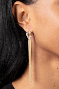 Paparazzi "Dallas Debutante" Gold Post Earrings Paparazzi Jewelry