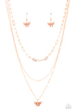 Paparazzi "Bountiful Butterflies" Copper Necklace & Earring Set Paparazzi Jewelry