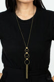 Paparazzi "Join The Circle"  Brass Necklace & Earring Set Paparazzi Jewelry