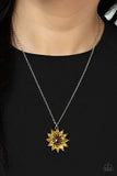 Paparazzi "Formal Florals" Yellow Necklace & Earring Set Paparazzi Jewelry