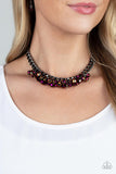 Paparazzi "Galactic Knockout" Purple OIL SPILL Necklace & Earring Set Paparazzi Jewelry