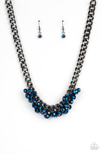 Paparazzi "Galactic Knockout" Blue Oil Spill Necklace & Earring Set Paparazzi Jewelry