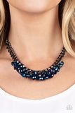 Paparazzi "Galactic Knockout" Blue Oil Spill Necklace & Earring Set Paparazzi Jewelry