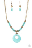 Paparazzi "Oasis Goddess" Brass Necklace & Earring Set Paparazzi Jewelry