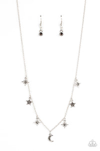 Paparazzi "Cosmic Runway" Silver Necklace & Earring Set Paparazzi Jewelry
