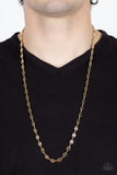 Paparazzi "Come Out Swinging" Gold Mens Necklace Paparazzi Jewelry