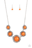 Paparazzi "The Next NEST Thing" Orange Necklace & Earring Set Paparazzi Jewelry