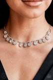 Paparazzi "Princess Prominence" White Choker Necklace & Earring Set Paparazzi Jewelry