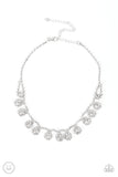 Paparazzi "Princess Prominence" White Choker Necklace & Earring Set Paparazzi Jewelry