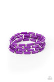 Paparazzi "Radiantly Retro" Purple Bracelet Paparazzi Jewelry