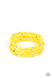 Paparazzi "Radiantly Retro" Yellow Bracelet Paparazzi Jewelry