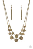 Paparazzi "Pebble Me Pretty" Brass Necklace & Earring Set Paparazzi Jewelry
