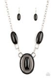 Paparazzi "Count to TENACIOUS" Black Necklace & Earring Set Paparazzi Jewelry