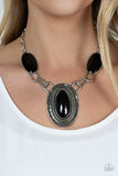 Paparazzi "Count to TENACIOUS" Black Necklace & Earring Set Paparazzi Jewelry