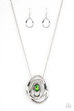 Paparazzi "Luminous Labyrinth" Green Necklace & Earring Set Paparazzi Jewelry