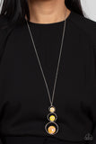 Paparazzi "Celestial Courtier" Yellow Necklace & Earring Set Paparazzi Jewelry