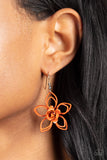 Paparazzi "Botanical Bonanza" Orange Earrings Paparazzi Jewelry