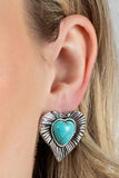 Paparazzi "Rustic Romance" Blue Post Earrings Paparazzi Jewelry