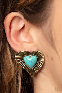 Paparazzi "Rustic Romance" Brass Post Earrings Paparazzi Jewelry