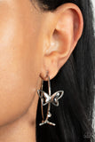 Paparazzi "Full Out Flutter" White Post Earrings Paparazzi Jewelry