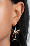 Paparazzi "Full Out Flutter" Gold Post Earrings Paparazzi Jewelry